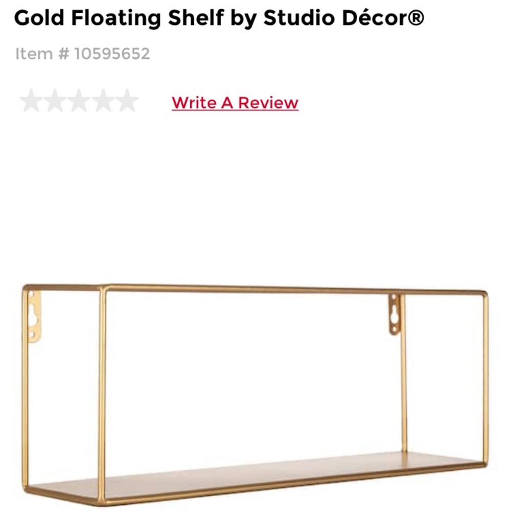 Gold shelf - $10 for 1, $20 for both